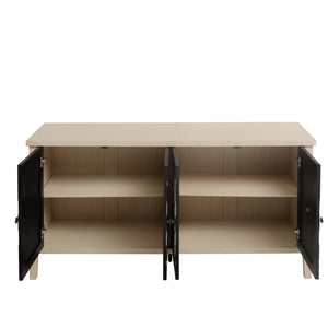 Sideboard Buffet Cabinet with 4 Doors and Adjustable Shelves