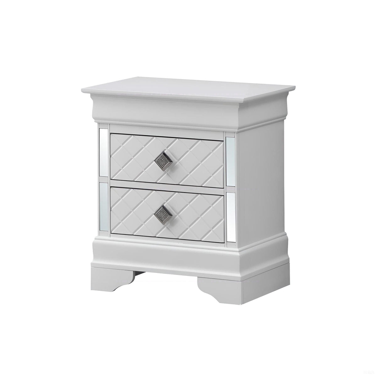 Accent Nightstand - Silver Champagne
