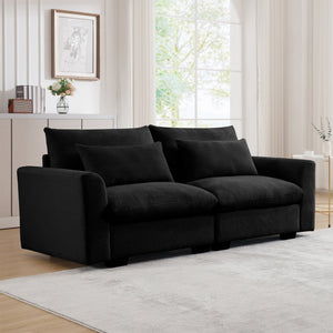 Modern 2 Seater Corduroy Fabric Sofa
