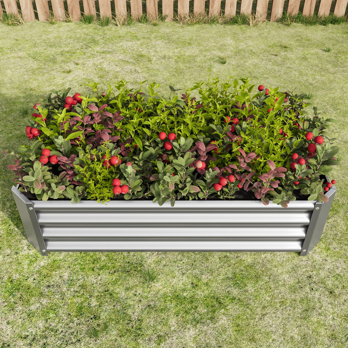 Metal Raised Garden Bed 4x2x1 ft