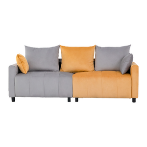 Velvet Modern 2-Seater Sofa, Light