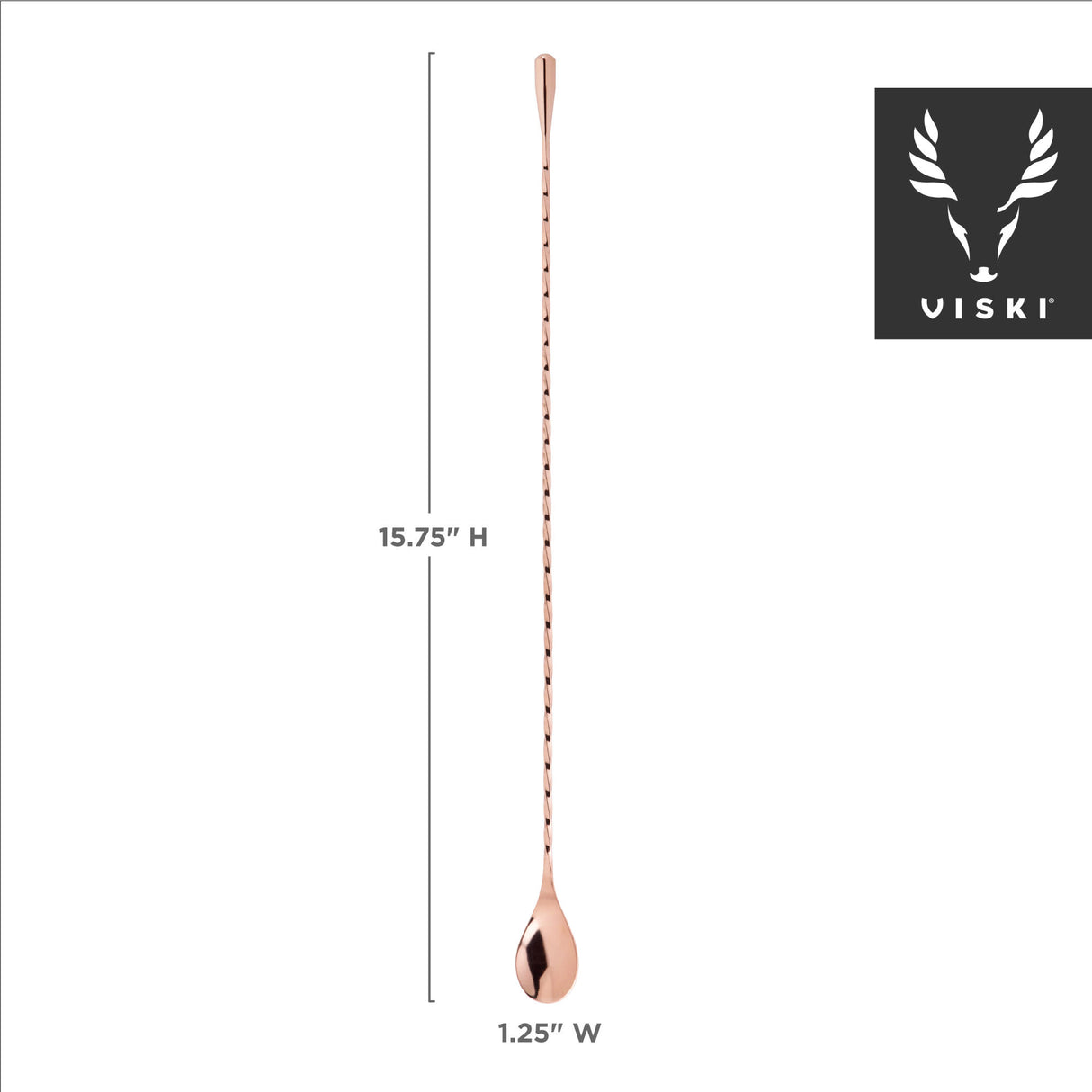 Summit 40cm weighted barspoon in copper viski®