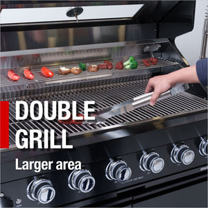 Black Gas Grill with Four Burners