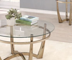 Orlando Clear Glass Coffee Table - Champagne