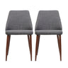 Modern Dining Chair With Iron Legs And Wood Finish