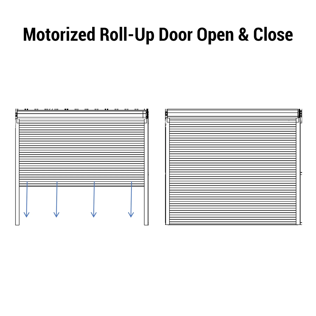 Motorized Roll-Up Door Kit for Garage Shed