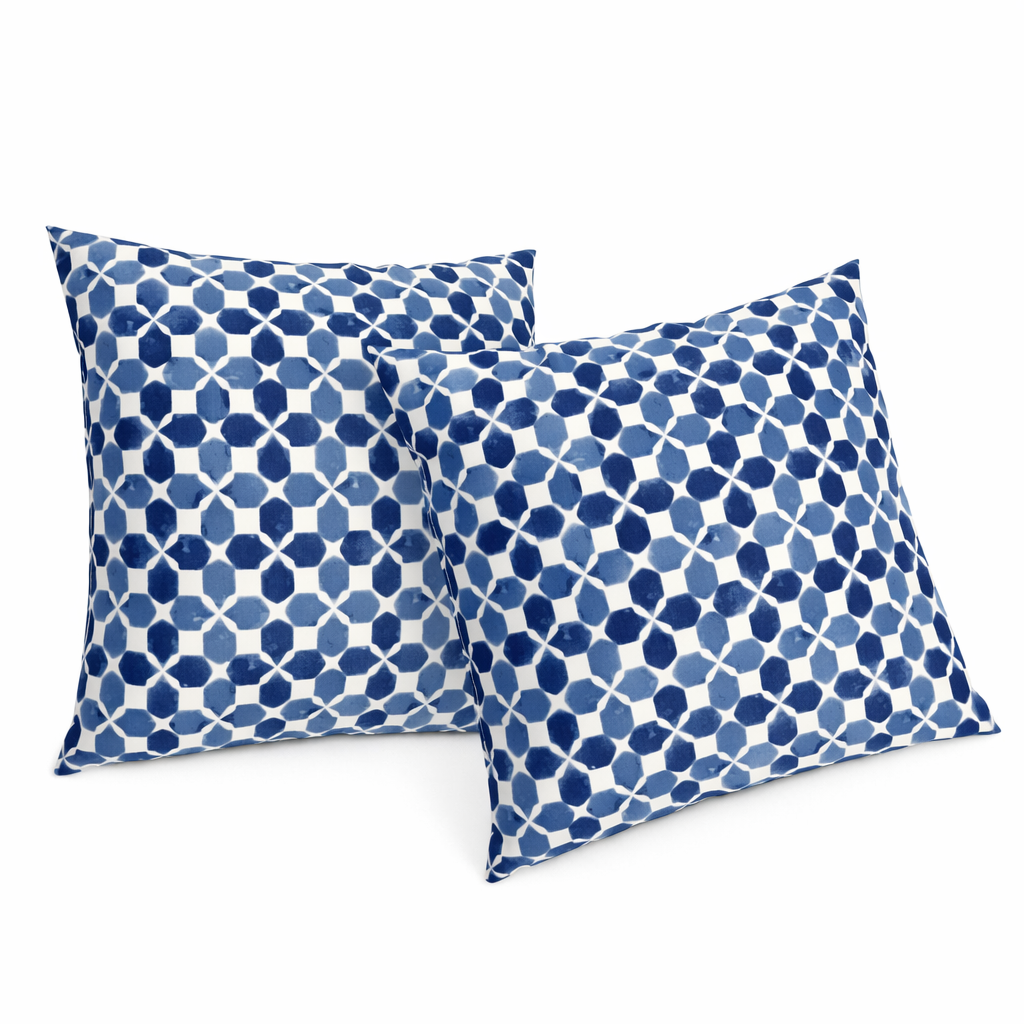 2 Pack Outdoor Throw Pillows, Waterproof & Fade-Resistant Patio Cushions (18x18 Inch)