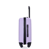 20" Carry On Luggage Lightweight Suitcase, Spinner Wheels - Lavender Purple