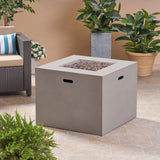AIDAN 31' Square Fire Pit 40,000 BTU Light Grey Magnesium Oxide 31.25'