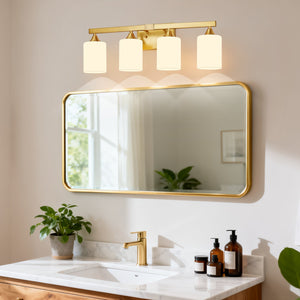 4-Light Brushed Bathroom Vanity Wall Light