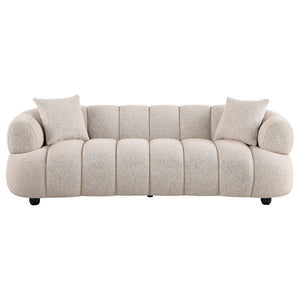 Whitney Contemporary Channel Tufted Boucle Upholstered Sofa