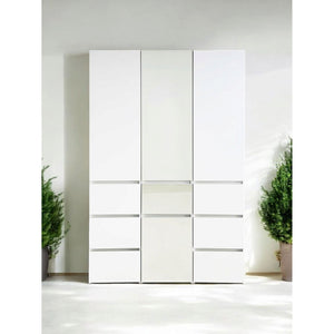 Elise - Slim Modular Closet Cabinet With Drawers - White