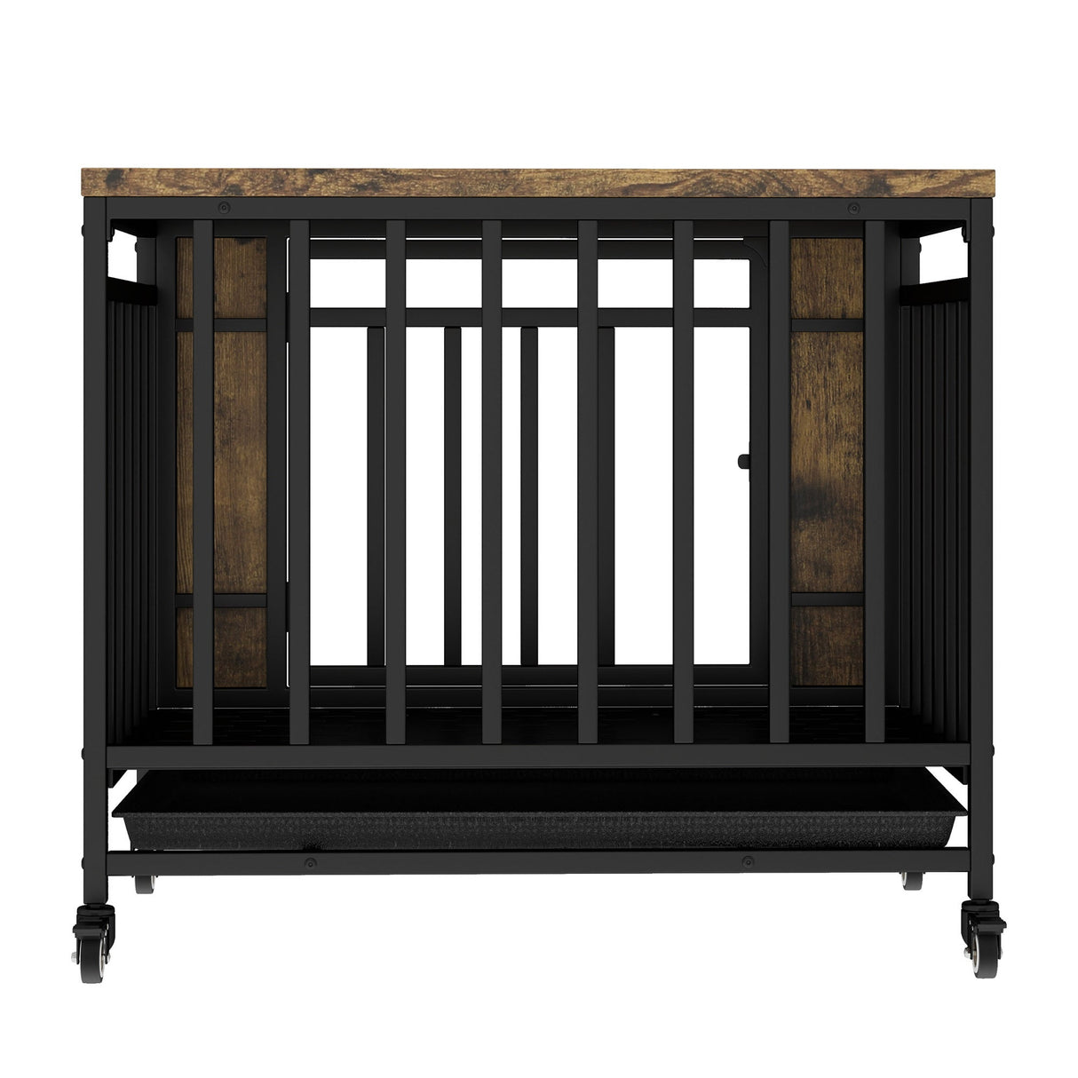 Wooden Dog House Dining Table with Iron Door