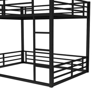 Metal Queen Over Queen Bunk Bed for Teens and Adults