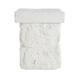 Talia Outdoor Patio Modern Artistry MGO Side Table, White