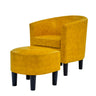 The Contemporary Barrel Chair and Ottoman Ensemble
