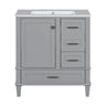 Bathroom Vanity, Modern Bathroom Cabinet With Sink Combo Set, Bathroom Storage Cabinet With A Soft Closing Door And 3 Drawers, Solid Wood Frame