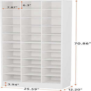 10 Tier Shoe Storage Cabinet With 30 Cubbies