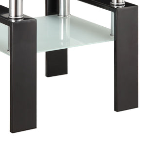 Samantha - 1 Shelf Square End Table - Black