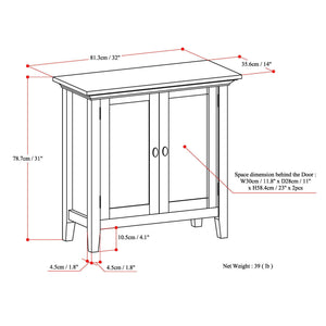 Redmond - Handcrafted Low Storage Cabinet