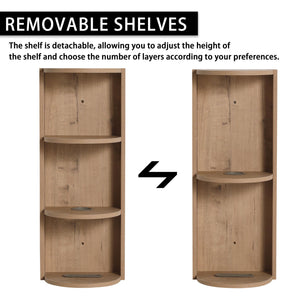 Modern Wall Mounted Bathroom Vanity With Ceramic Sink And Storage Rack, 2 Soft Close Drawers