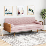 Aidan Mid Century Modern Tufted Fabric Sofa