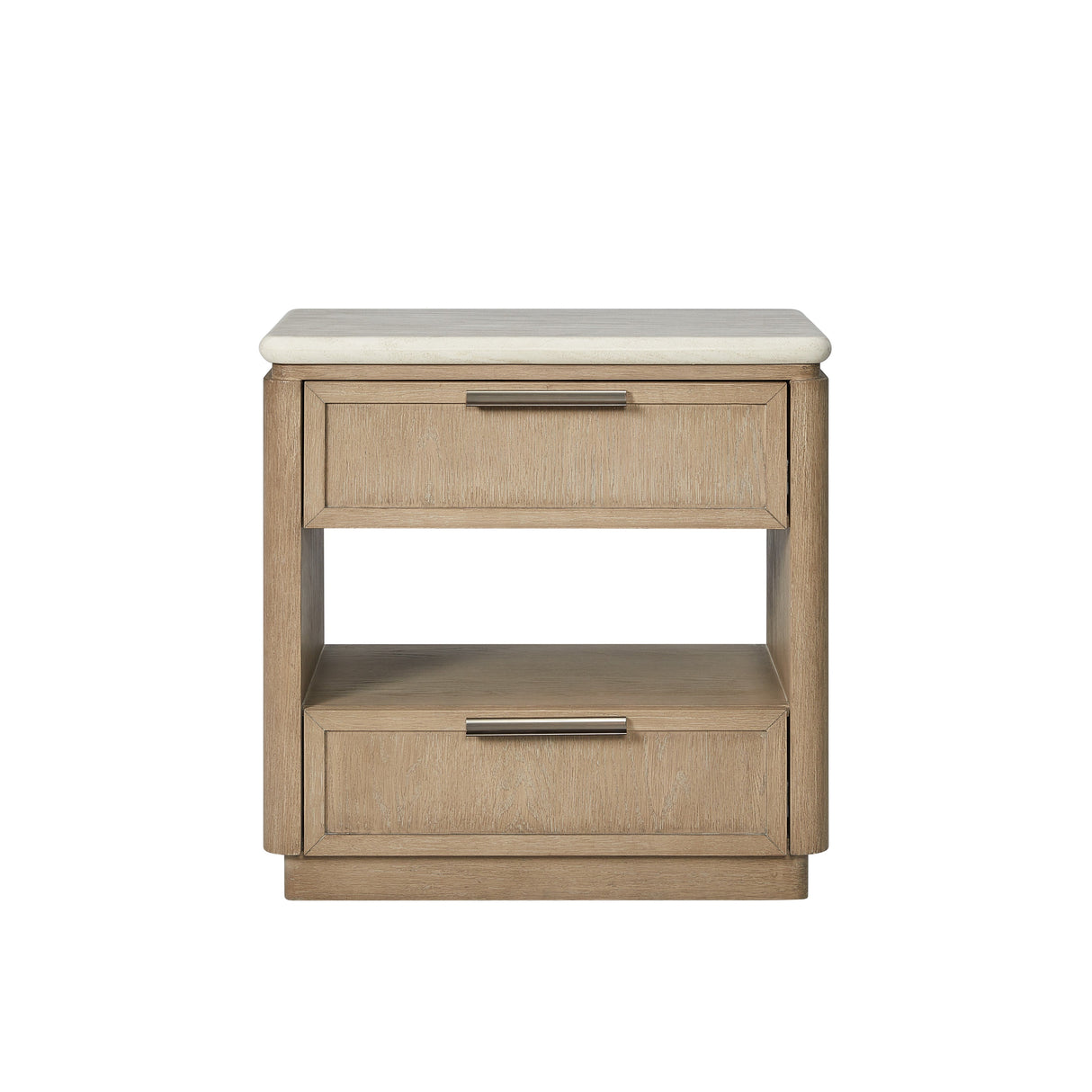 Ashborne Oak Veneer 2-Drawer Nightstand