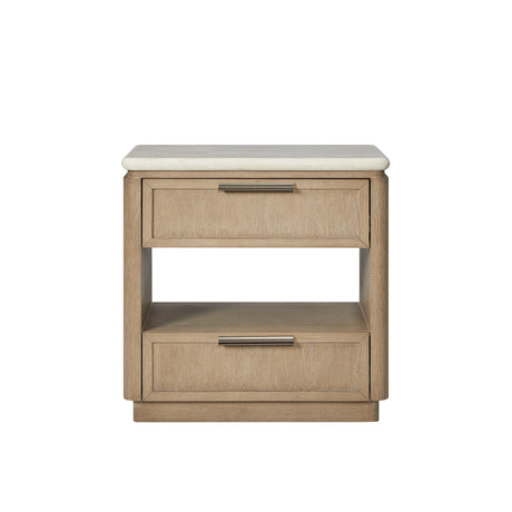 Ashborne Oak Veneer 2-Drawer Nightstand