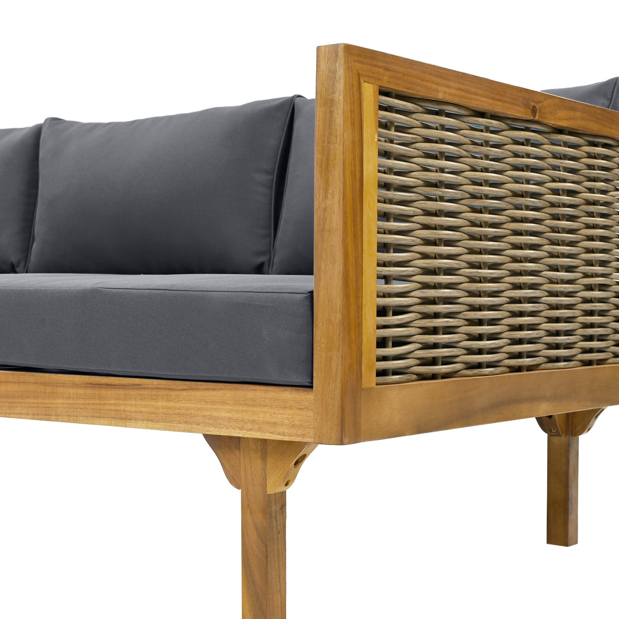 Claremont 3 Seater Daybed With Rattan Arms