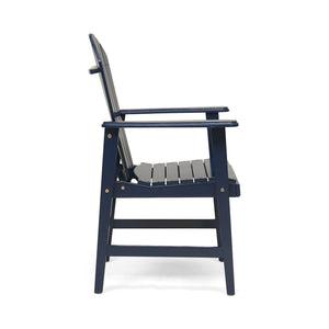 Outdoor Weather Resistant Acacia Wood Adirondack Dining Chairs (Set of 2)