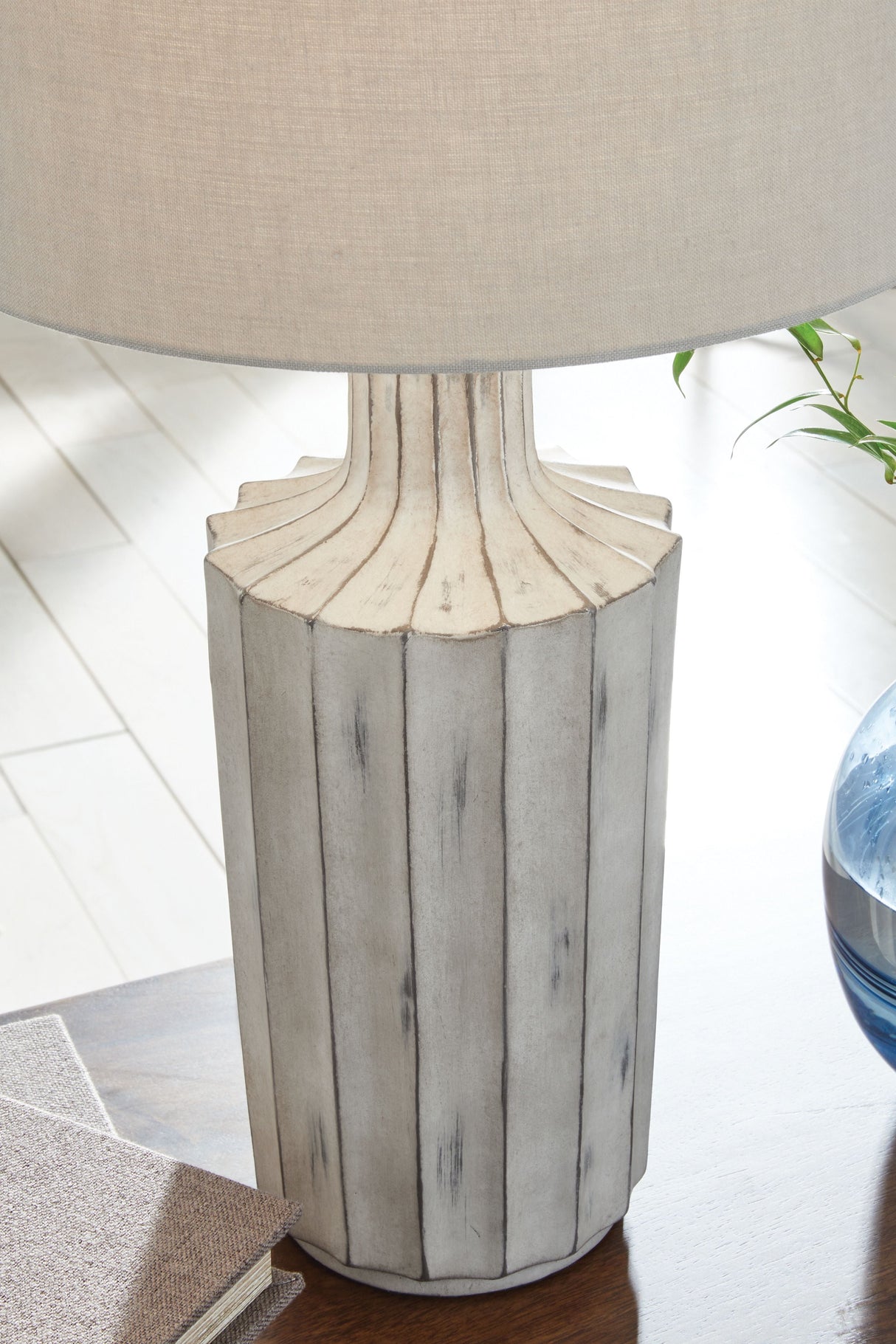 Imre - Poly Table Lamp - Distressed Brown