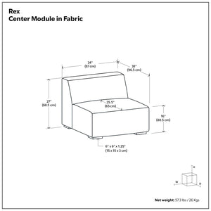 Rex - Center Sofa Module