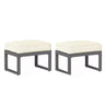 Patio All-Weather Ottomans With Thick Cushions (Set of 2)