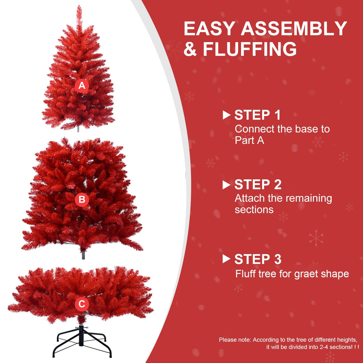All-Red 4FT Christmas Tree