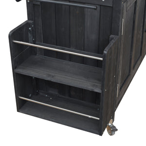 Foldable Outdoor Kitchen Island Patio Mobile Kitchen Cart