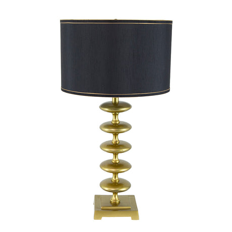 16x16x29.8'-Gold-and-Black-Table-Lamp-with-Contemporary-Disc-Design-Table-Lamps