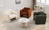 Marlowe Modern Sherpa Upholstered Comfy Reading Accent Chair