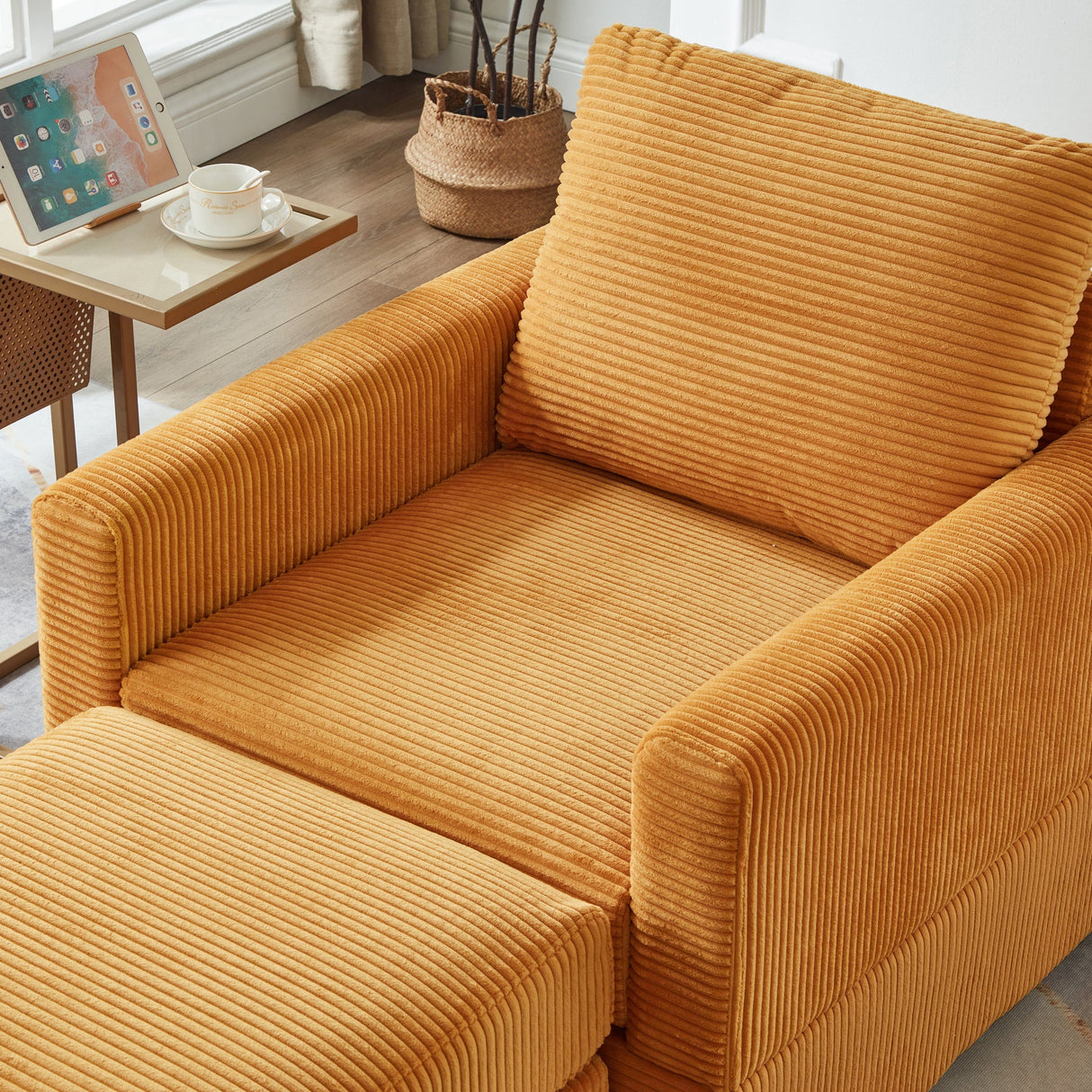 Classic Corduroy Chaise Lounge
