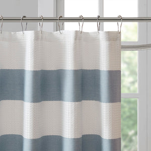 Blue Shower Curtain with 3M Water Repellent - 72x72 Inch
