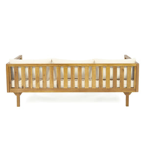 Claremont 3 Seater Daybed Teak Acacia Wood Water Resistant Cushions