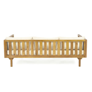 Claremont 3 Seater Daybed Teak Acacia Wood Water Resistant Cushions
