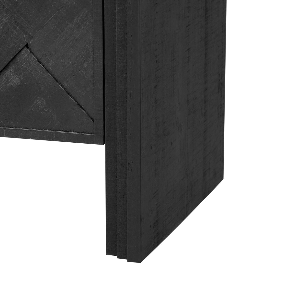 Handwoven Wood Slat Door Sideboard