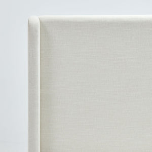 Carmen - Full Size Upholstered Wingback Bed - Ivory