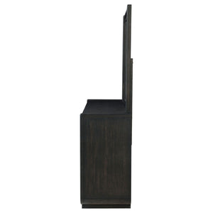 Leandro 8-drawer Bedroom Dresser with Mirror Burnished Black