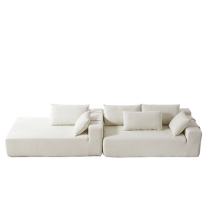Modern Chenille Upholstered Sectional Sofa Couch Set