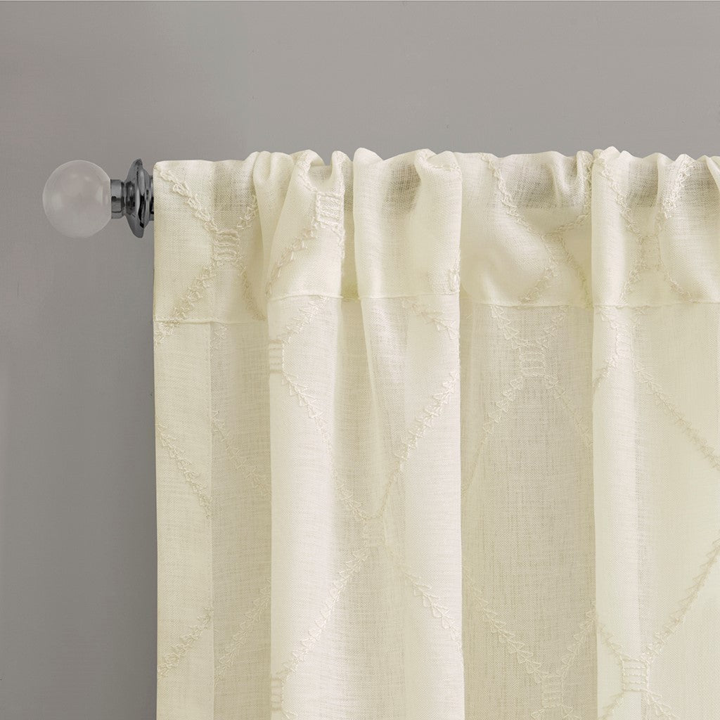 Diamond sheer window curtain panel (only 1 pc panel)