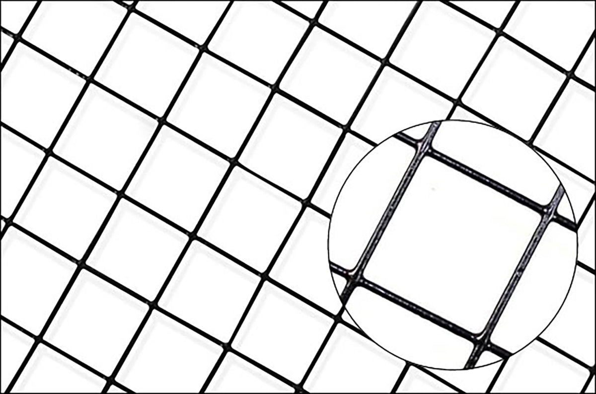 Black Hardware Cloth 5 ft × 100 ft, 19 Gauge 1/2 Inch