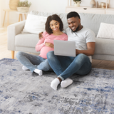 NAAR MARFI Collection Abstract Non-Shedding and Stain Resistant Area Rug