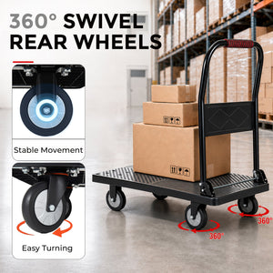 35-3/4" Long x 24" Wide Platform Truck - Foldable Handcart
