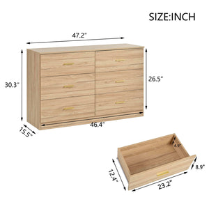 Modern 6-Drawer Dresser